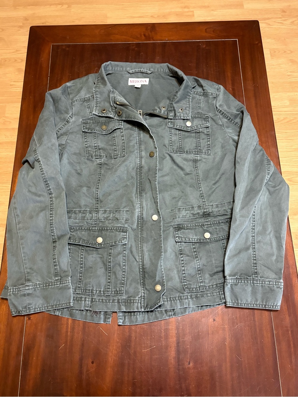 Y2K Merona Dark Green Field Jacket. Sz Large